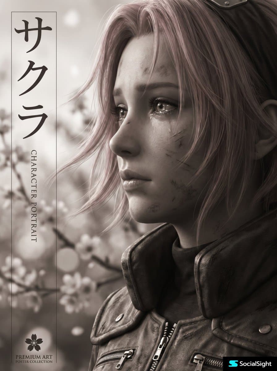 Cinematic anime character portrait — example 2