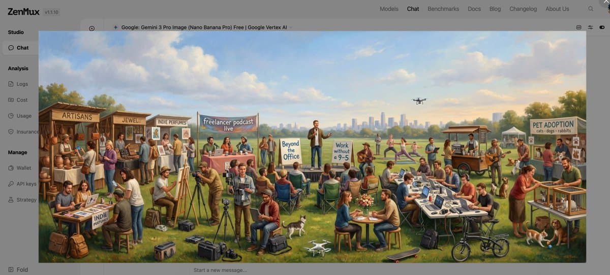 Baroque genre painting of a merry company in a park — example 1