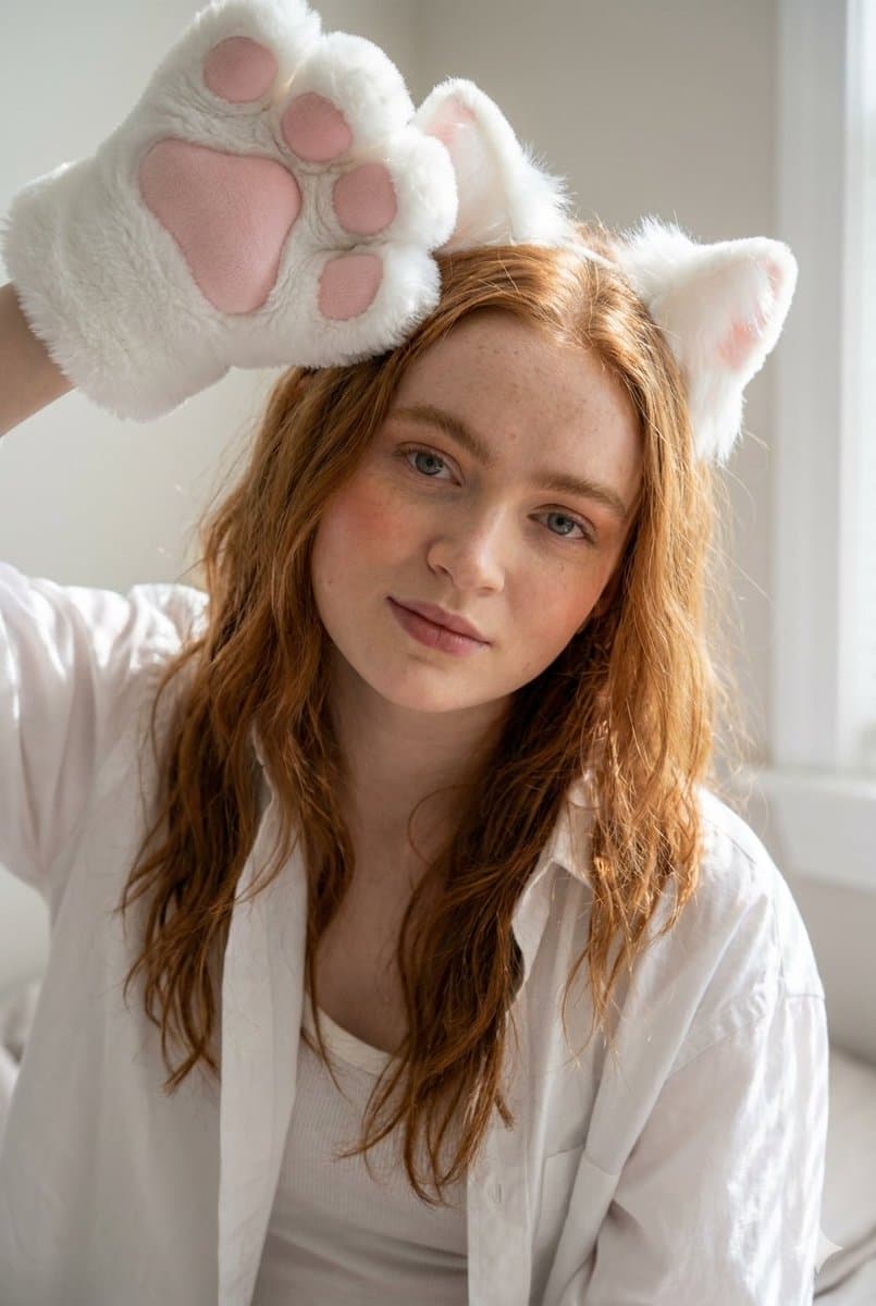 Cute Cat Cosplay Bedroom Portrait
