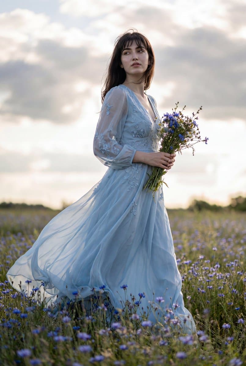 Flowing Gown Wildflower Meadow — example 1