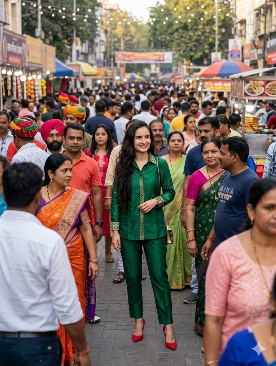 Indian Street Market Portrait — example 1