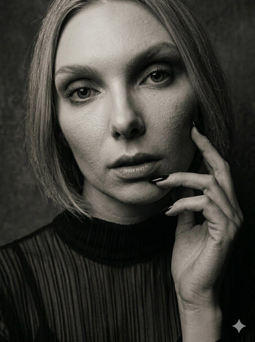 Moody Sepia Hand Study Portrait — example 2