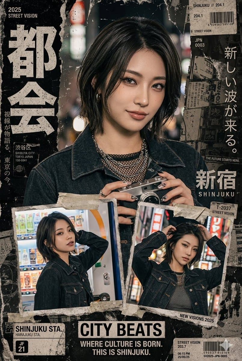 Japanese Streetwear Magazine Collage — example 1