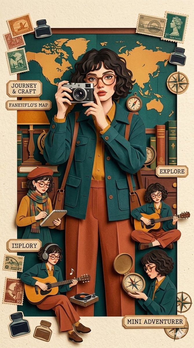 Travel Papercraft Illustration — example 1
