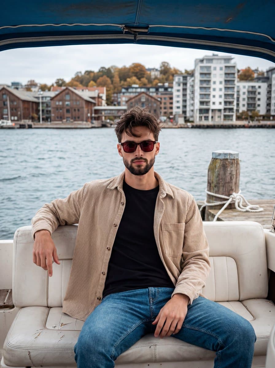 Casual Maritime Waterfront Portrait