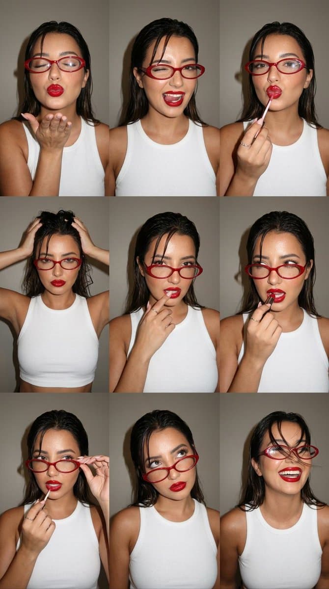 Candid Beauty Photo Grid Contact Sheet — example 1
