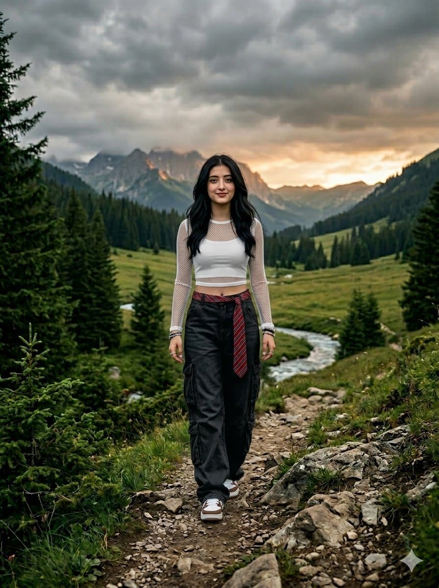 Street Fashion Valley Hike Portrait — example 1
