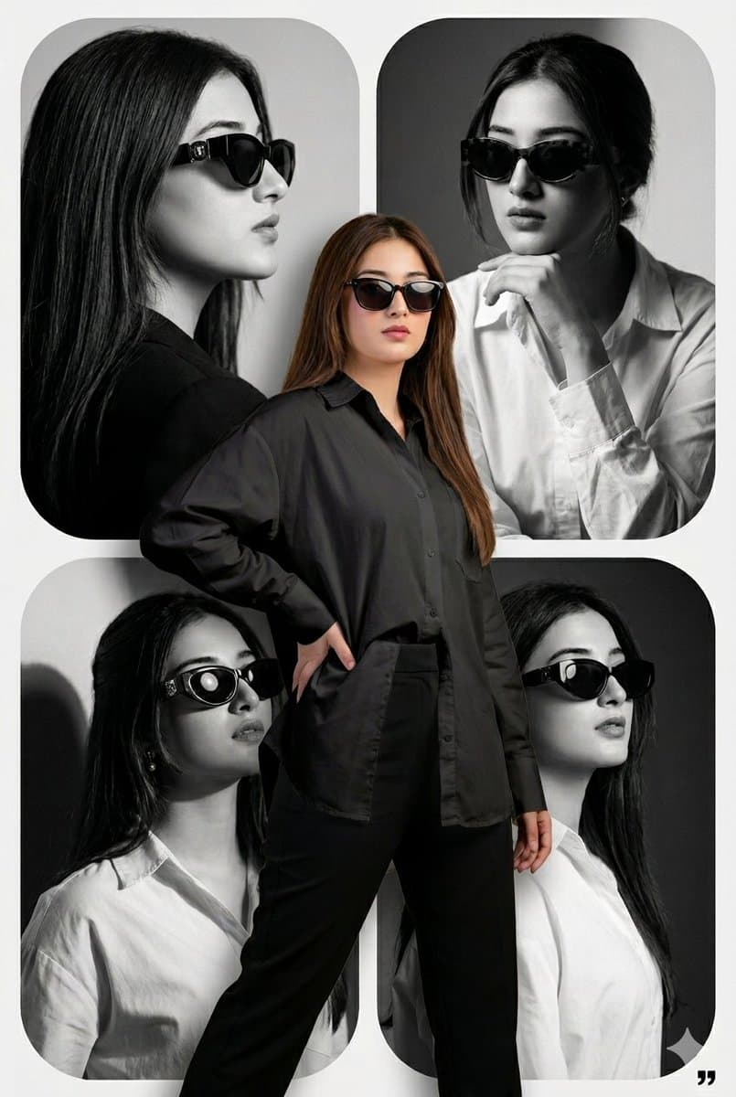 Modern Editorial Fashion Collage Poster — example 1