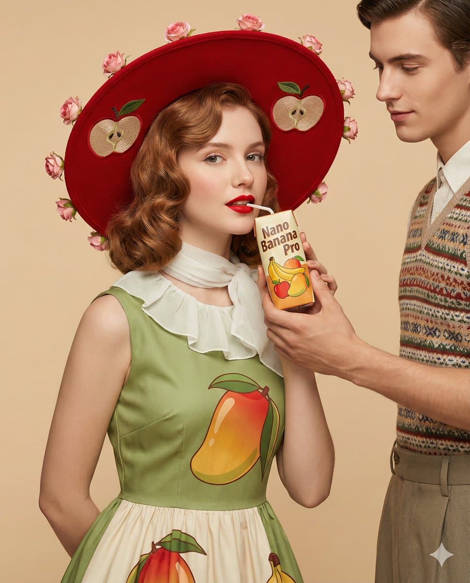 Retro Fashion Editorial Portrait — example 1