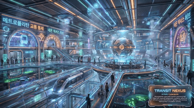 Artistic Cyberpunk Neon Megacity — example 1