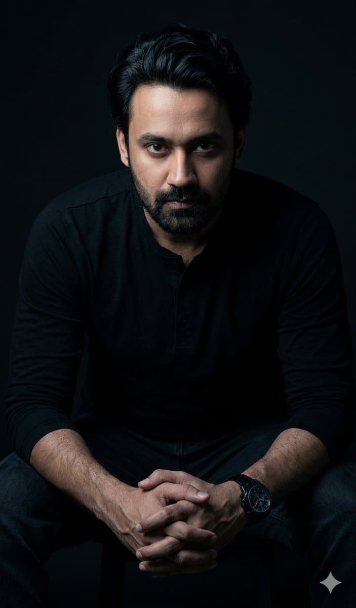 Powerful Studio Portrait with Low-Key Lighting — example 1