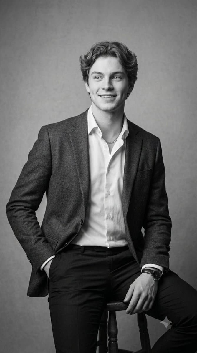 Classic Black and White Male Studio Portraits — example 2