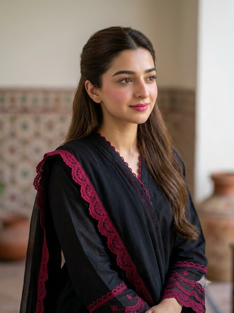 Pakistani Traditional Dress Cinematic Portrait — example 1