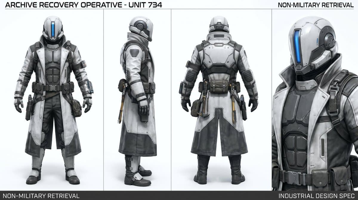 Archive Recovery Operative Character Sheet — example 1