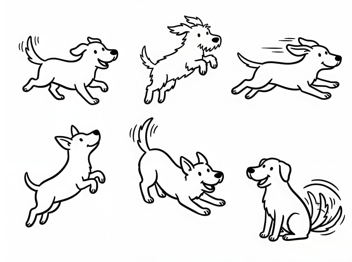 Minimalist Dog Sketch Clipart — example 1