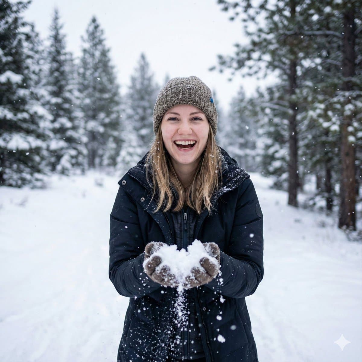 Photorealistic Winter Portrait with Identity Preservation — example 1