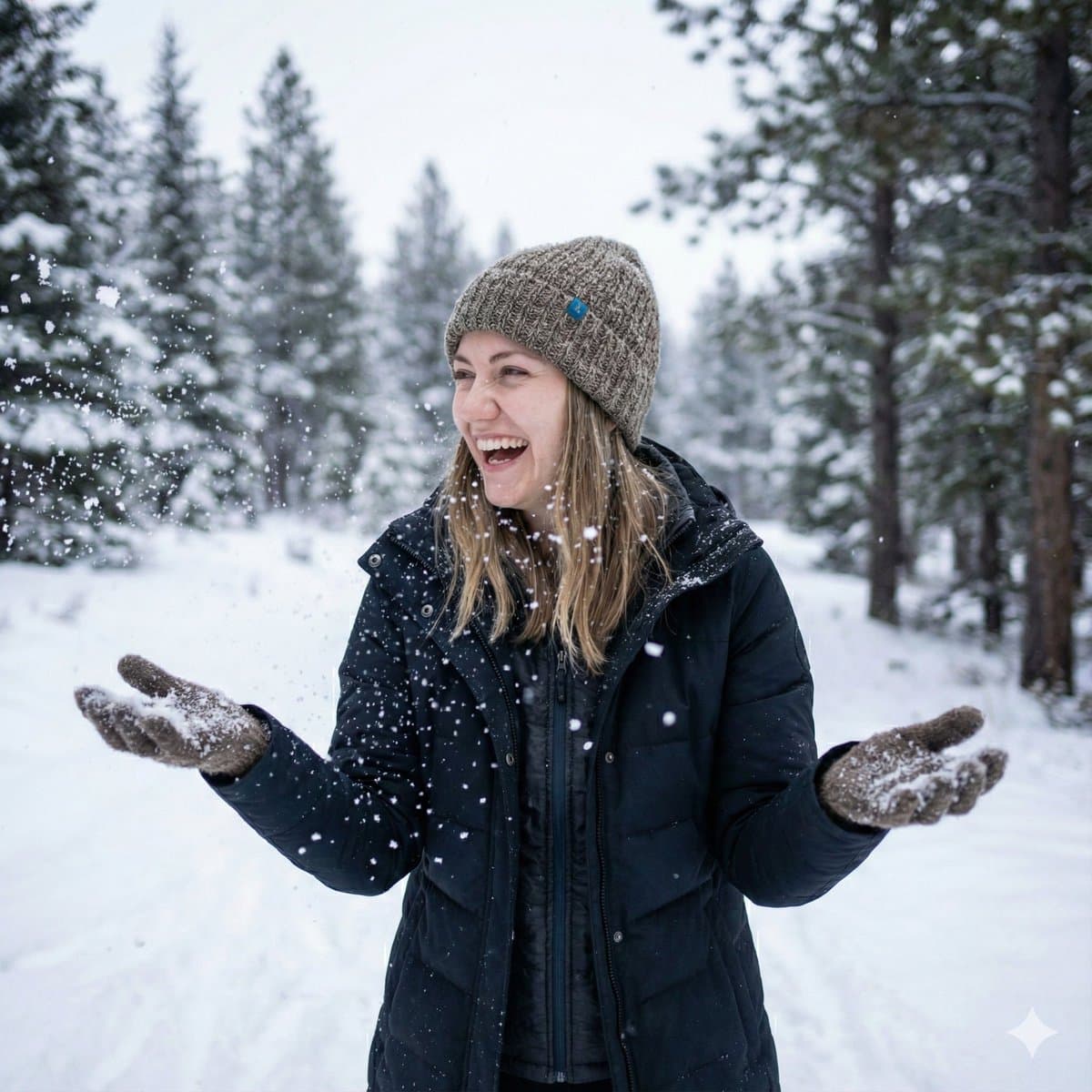 Photorealistic Winter Portrait with Identity Preservation — example 2