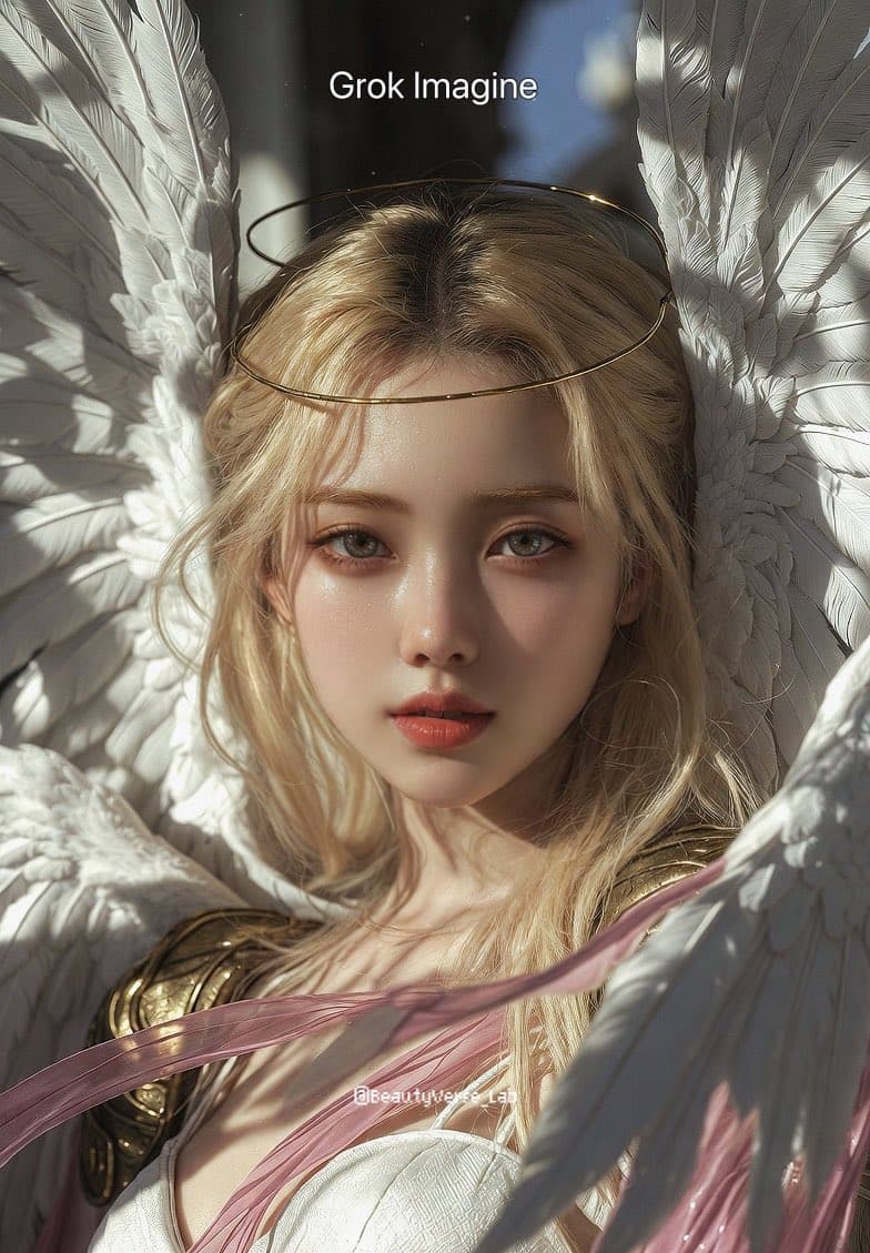 Grok Imagine vs. Nano Banana Pro: Angewomon K-pop Idol Prompt — example 1
