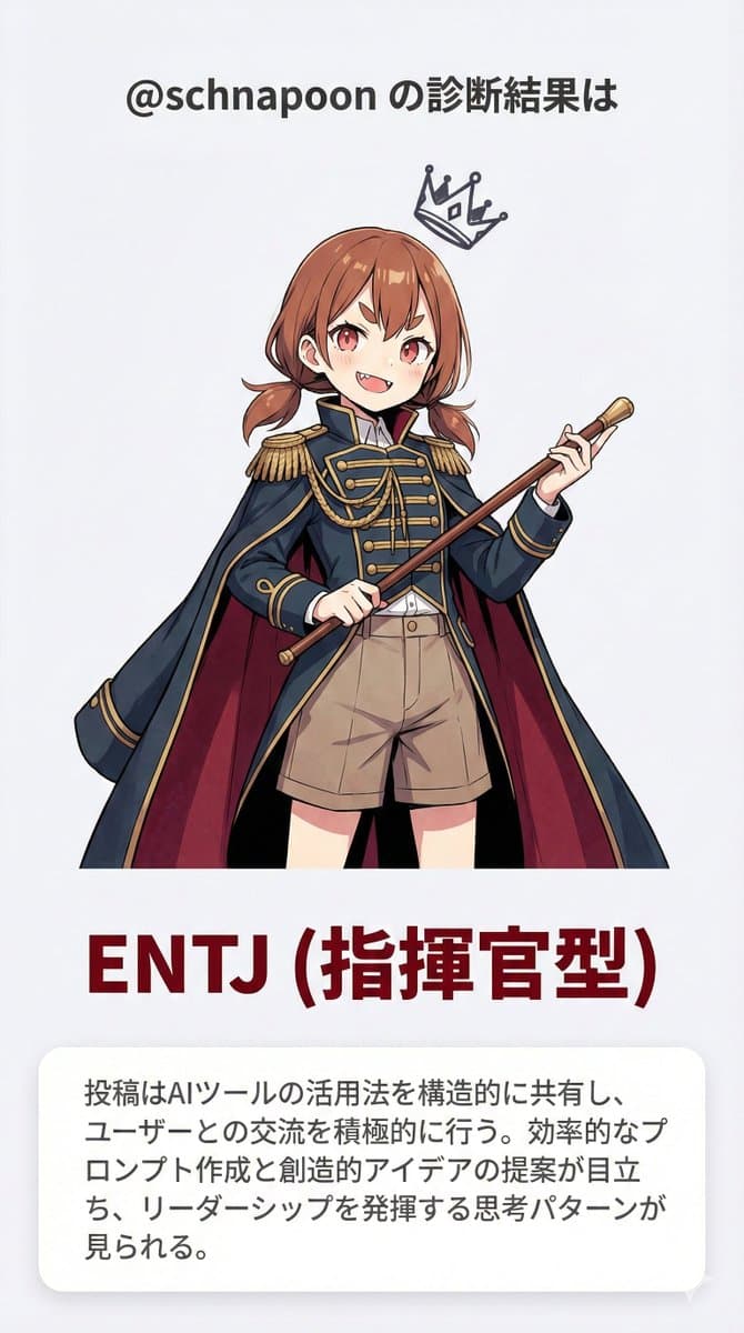 Nano Banana Pro Image Generation Prompt for MBTI Character Visualization — example 2