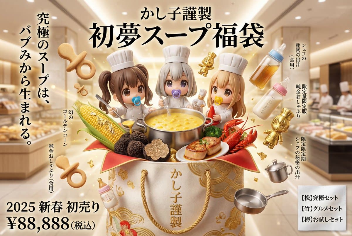 Luxury Fukubukuro (Lucky Bag) Advertisement Key Visual Prompt — example 4