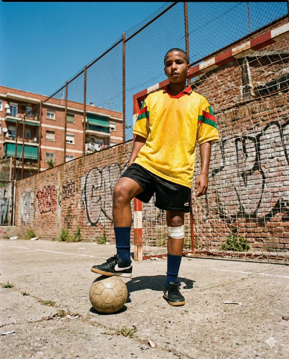 Hyper-Realistic Urban Soccer Bicycle Kick Action Shot — example 2