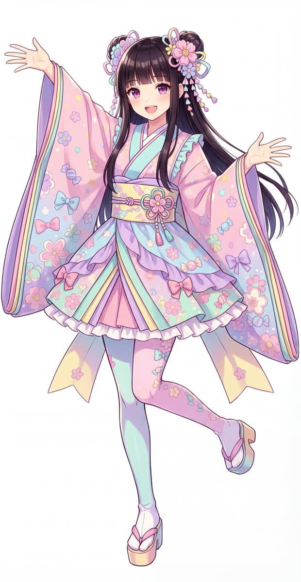 Kawaii Jūnihitoe Outfit Modification Prompt for NanoBananaPro — example 1