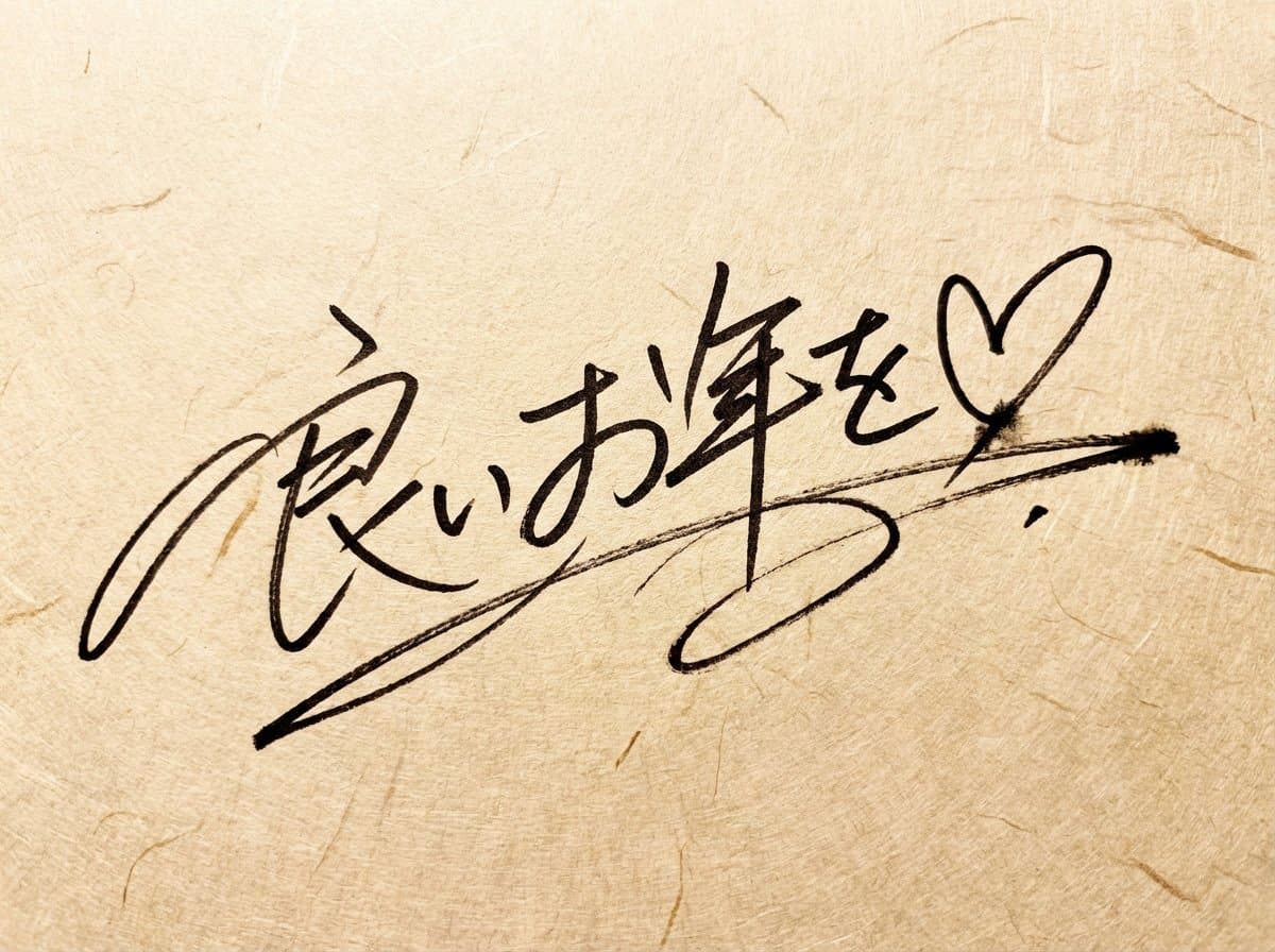 Handwritten New Year's Greeting Sign Prompt — example 1