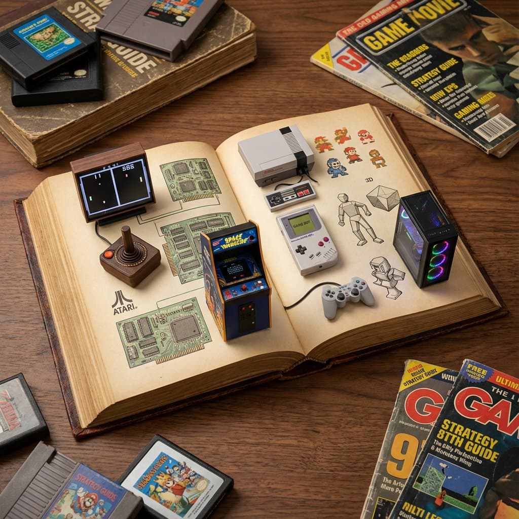 History of Gaming Diorama Book Template Prompt — example 1