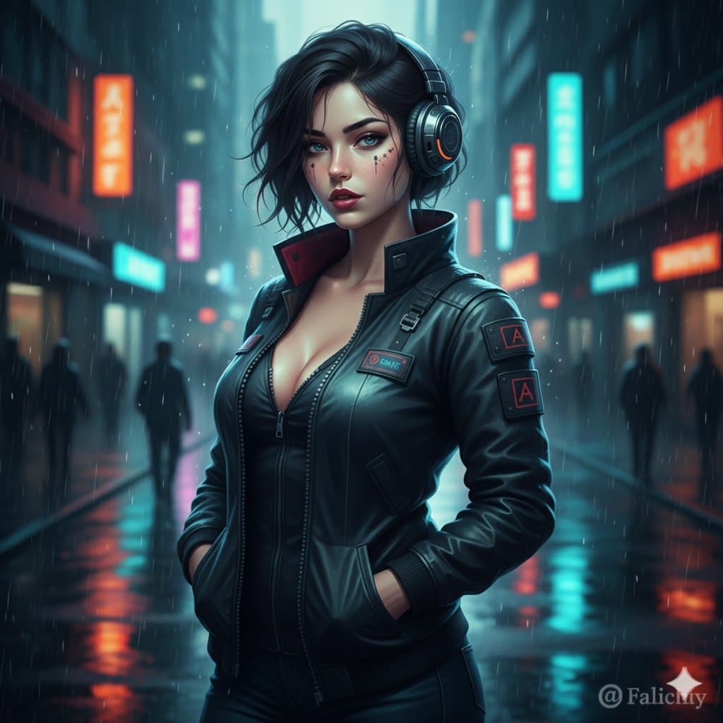 Cinematic Urban Night Fashion Editorial — example 1