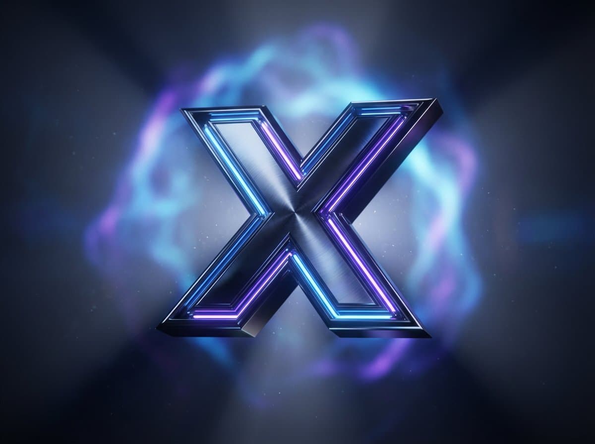 Cinematic 3D logo with auto-assigned texture — example 4