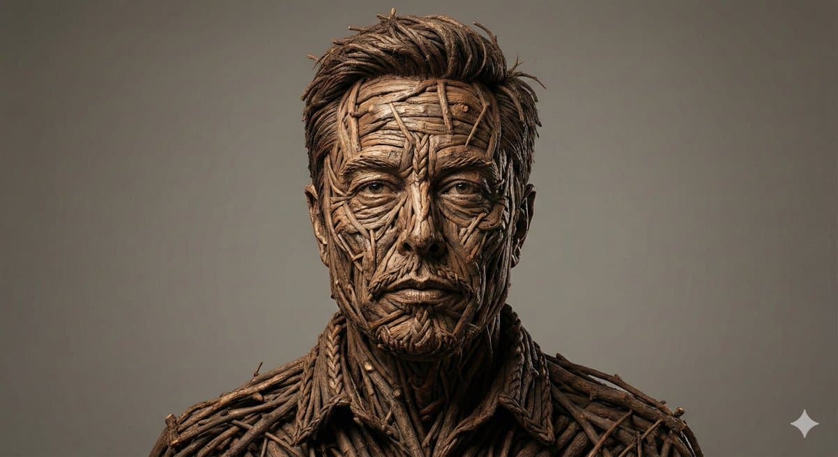 Woven Wooden Twig Portrait with Identity Lock — example 3