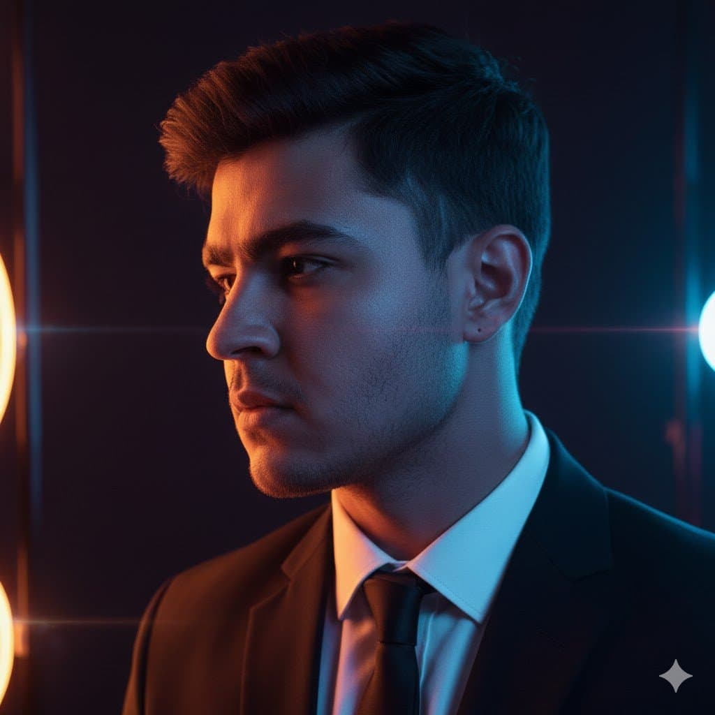 Futuristic Noir Cinematic Portrait — example 2