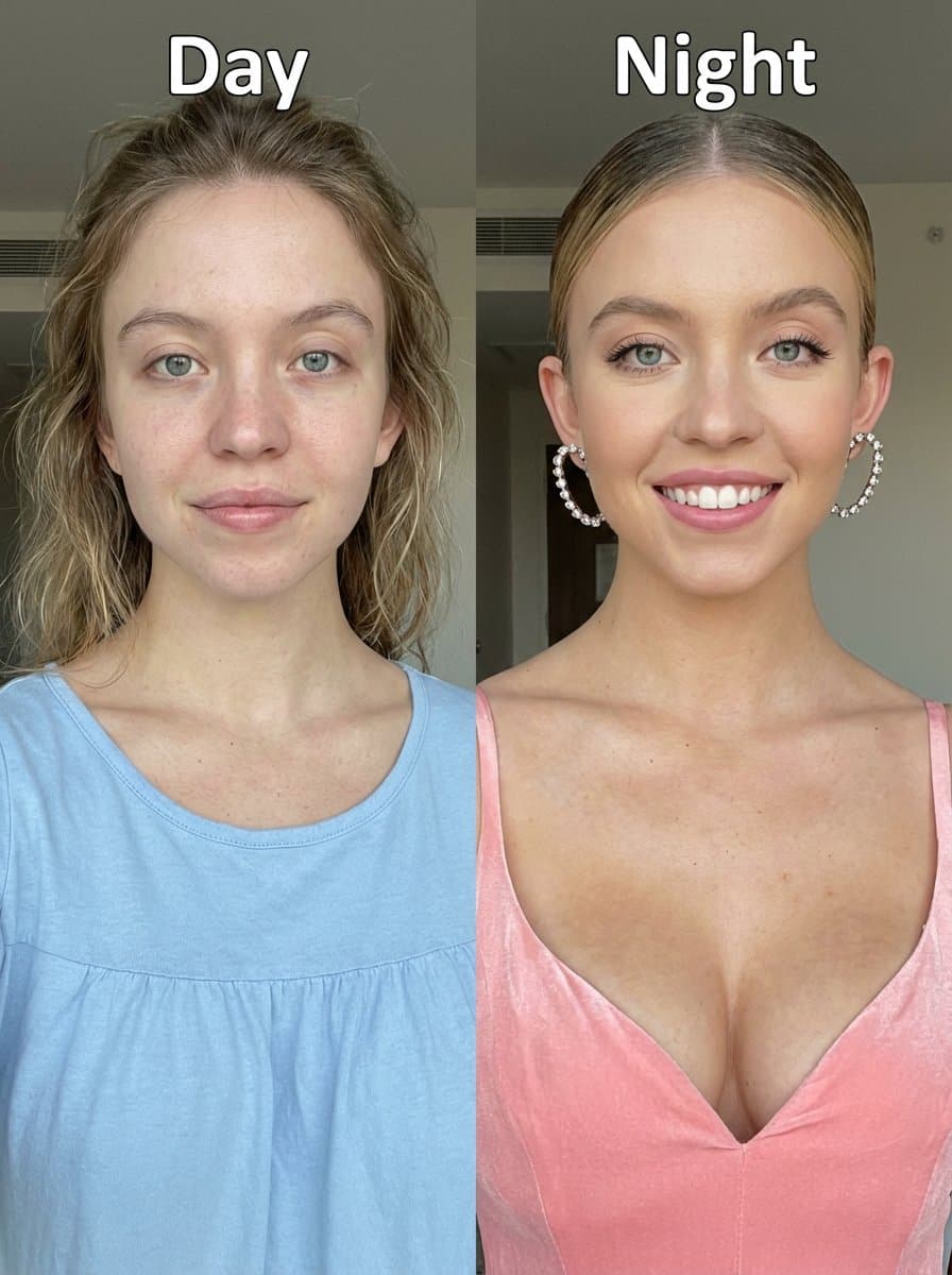 Day vs. Night Split Portrait Comparison — example 1