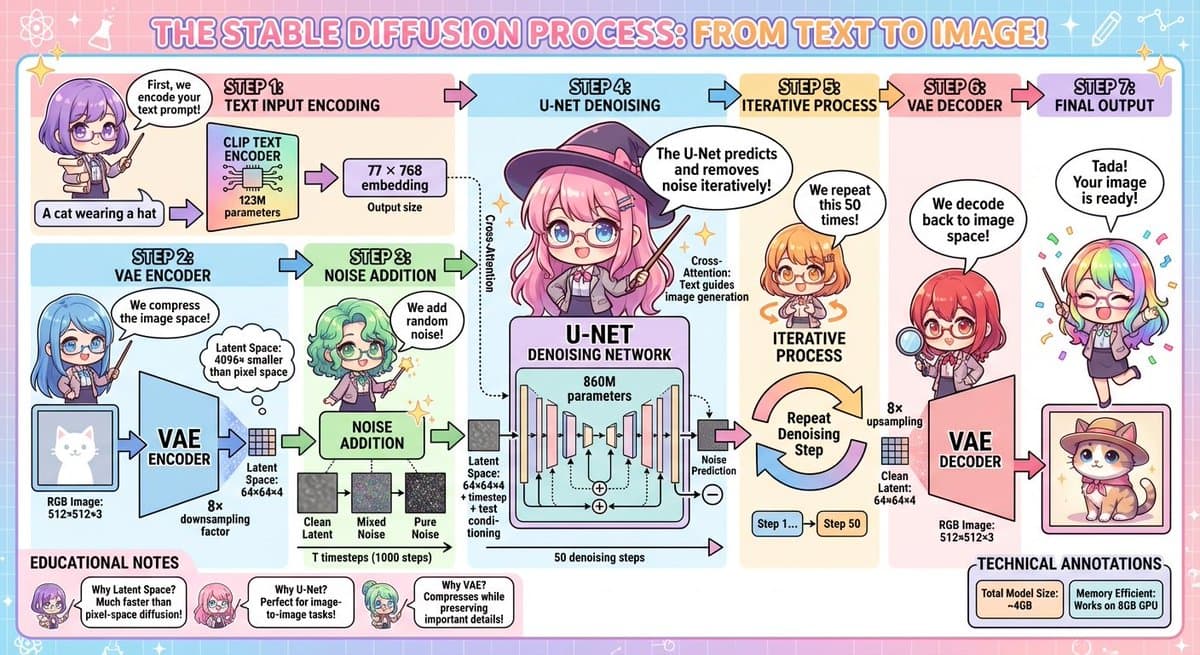 Stable Diffusion educational anime diagram — example 1