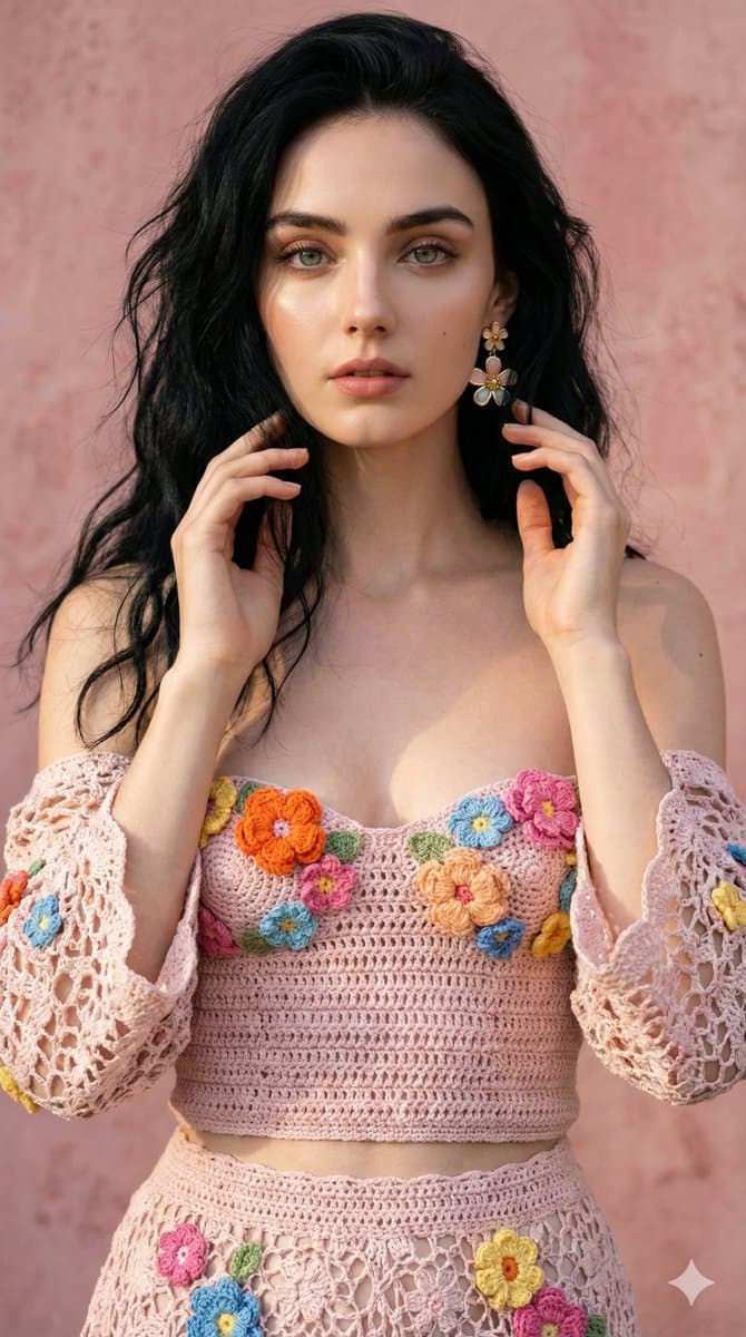 Three Photorealistic Portrait Prompts (Boho, Street, Soft) — example 1