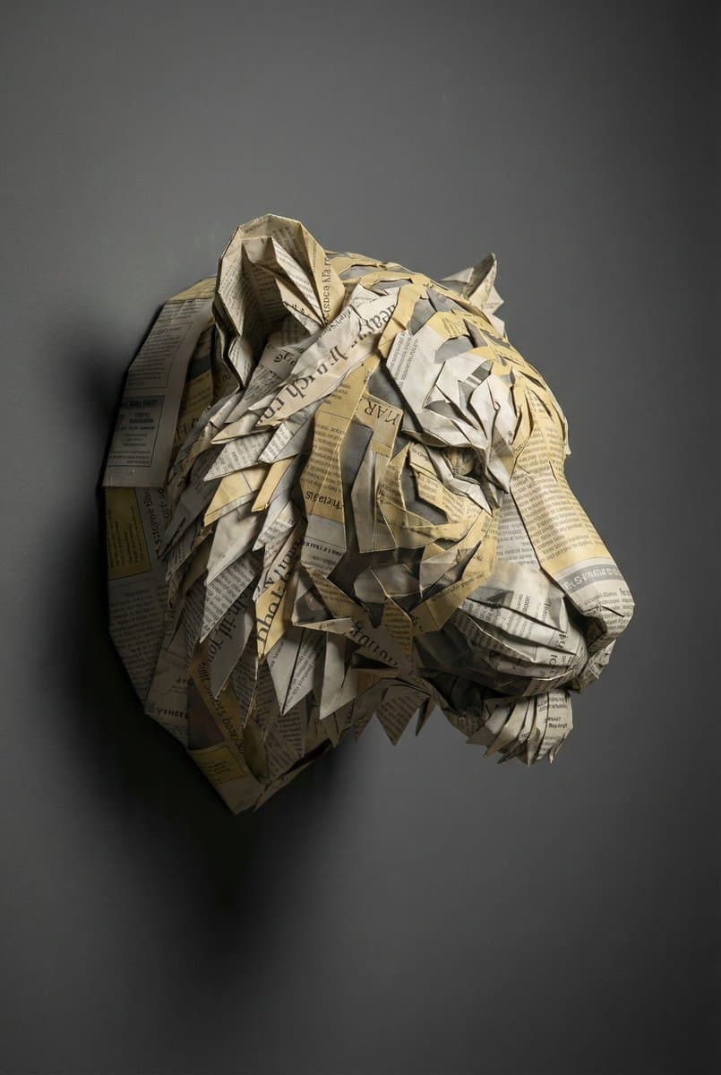 Surreal Einstein Paper Sculpture Photography Prompt — example 4
