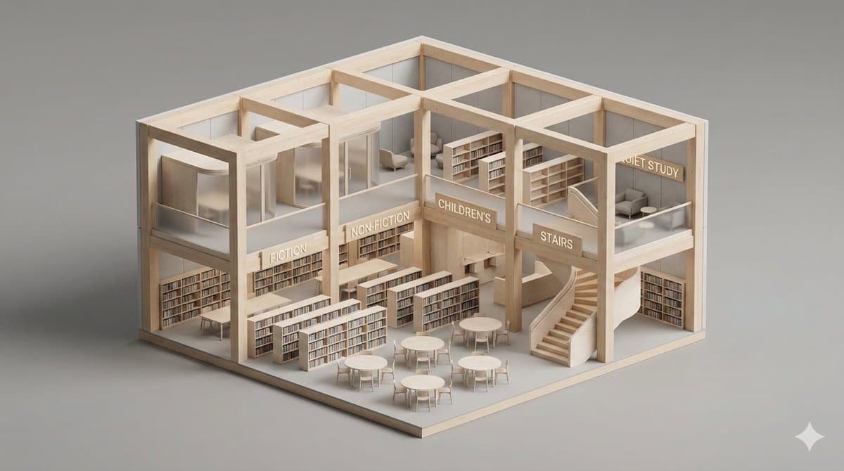 Minimalist 3D Isometric Architectural Diorama — example 2