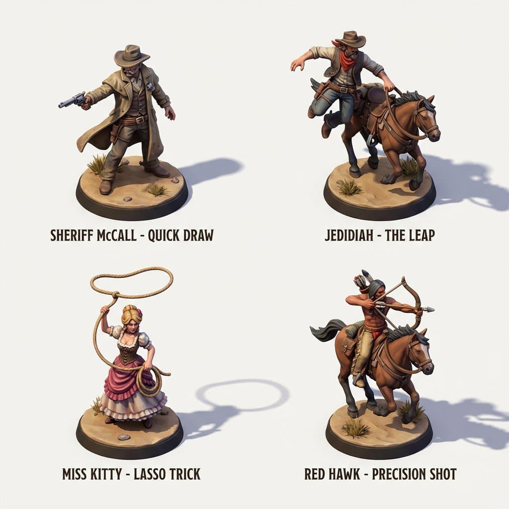3D Isometric Miniature Models of Western TV Characters — example 1