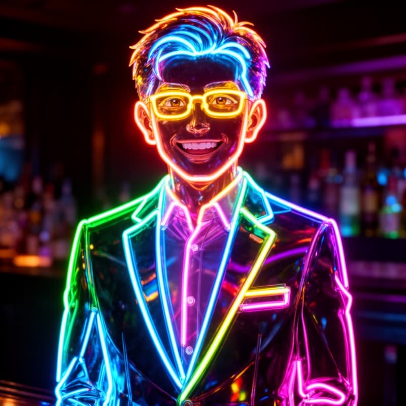 Nano Banana Pro: Artist and Neon Styles — example 3