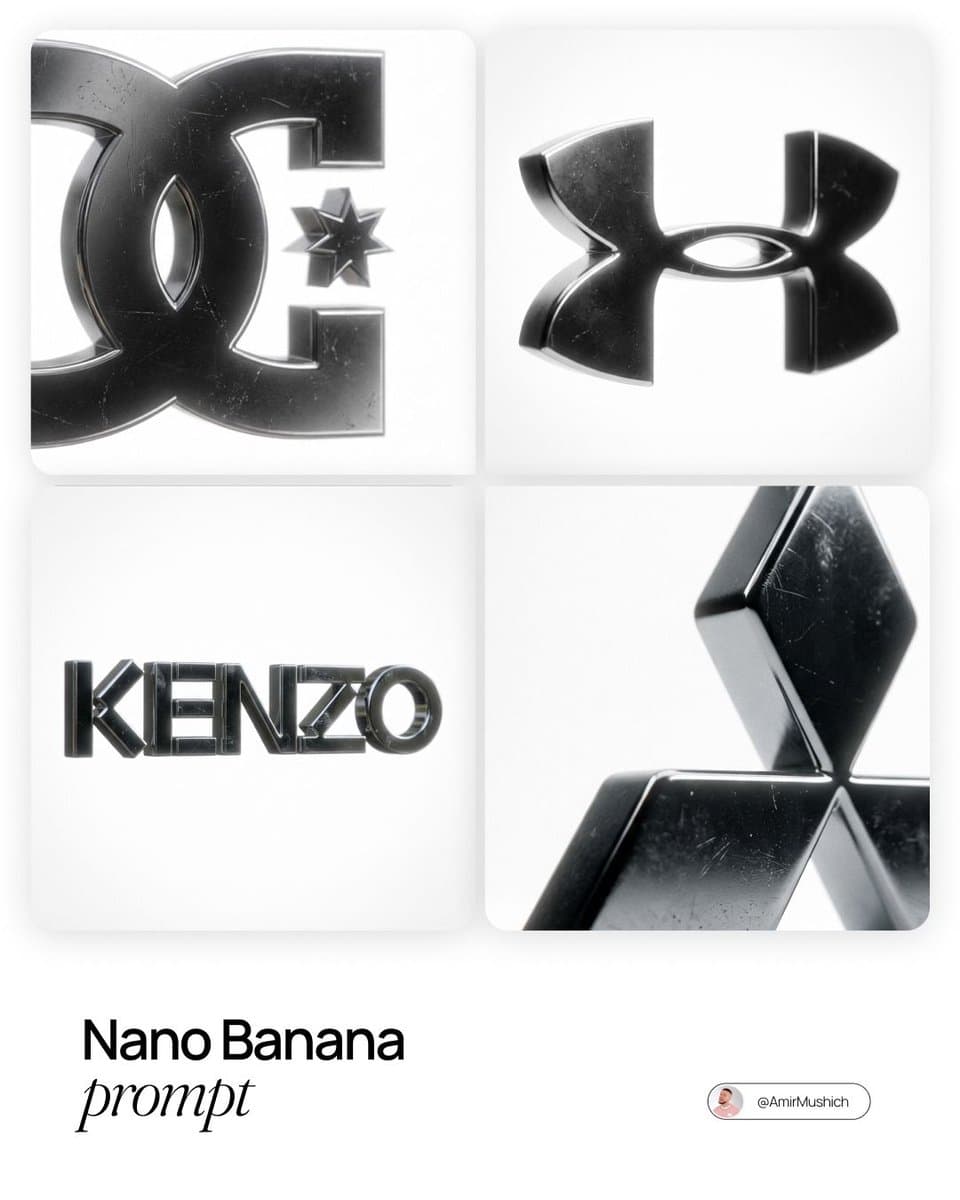 Dark Metallic Logo Design Prompt — example 1