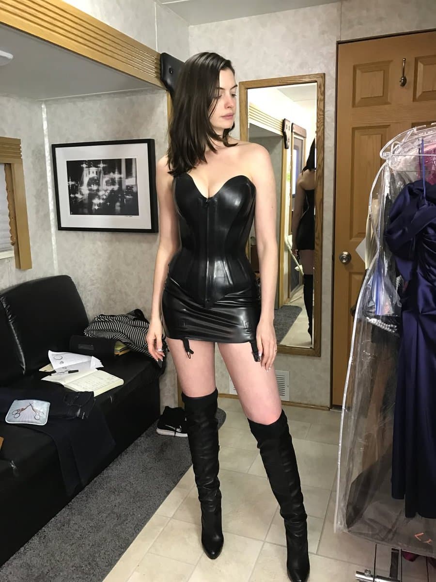 Latex and Leather Backstage Portrait — example 1