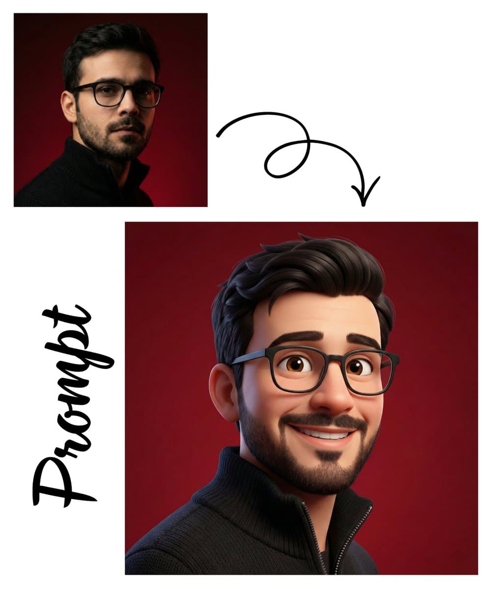 Pixar-Style 3D Avatar Generation — example 1