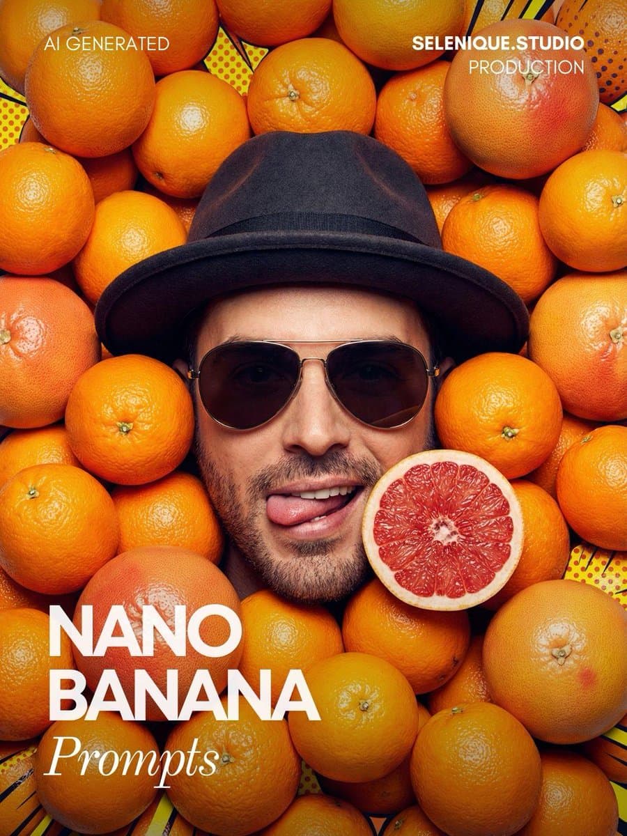 Surreal Pop-Art Citrus Editorial Portrait