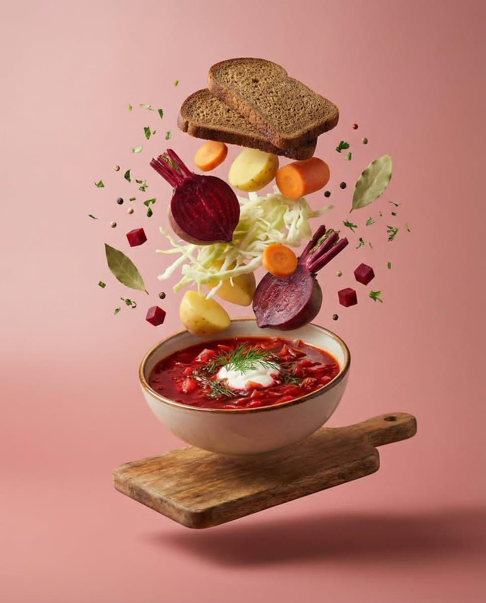 Deconstructed Food Photography Series in Levitation — example 2