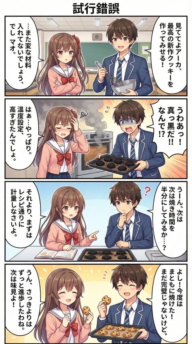 AI Manga Theme: Trial and Error — example 1