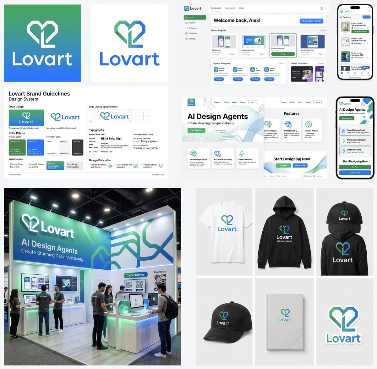 Multi-Step Design Generation Prompts for 'Lovart' Brand — example 1