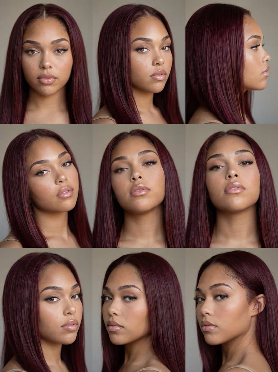 Nine-Panel Face Consistency Grid Prompt for Nano Banana Pro — example 1