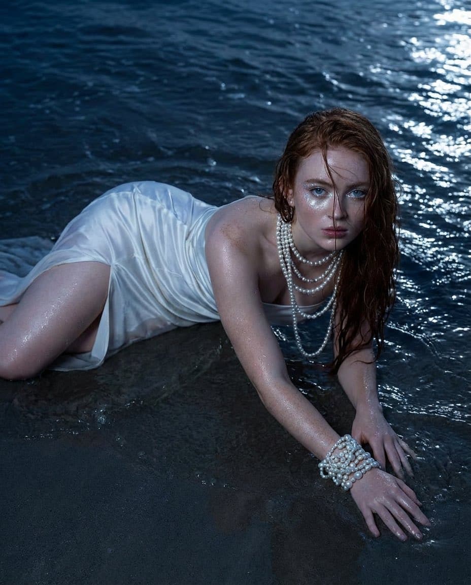 Cinematic Night Beach Photoshoot — example 1