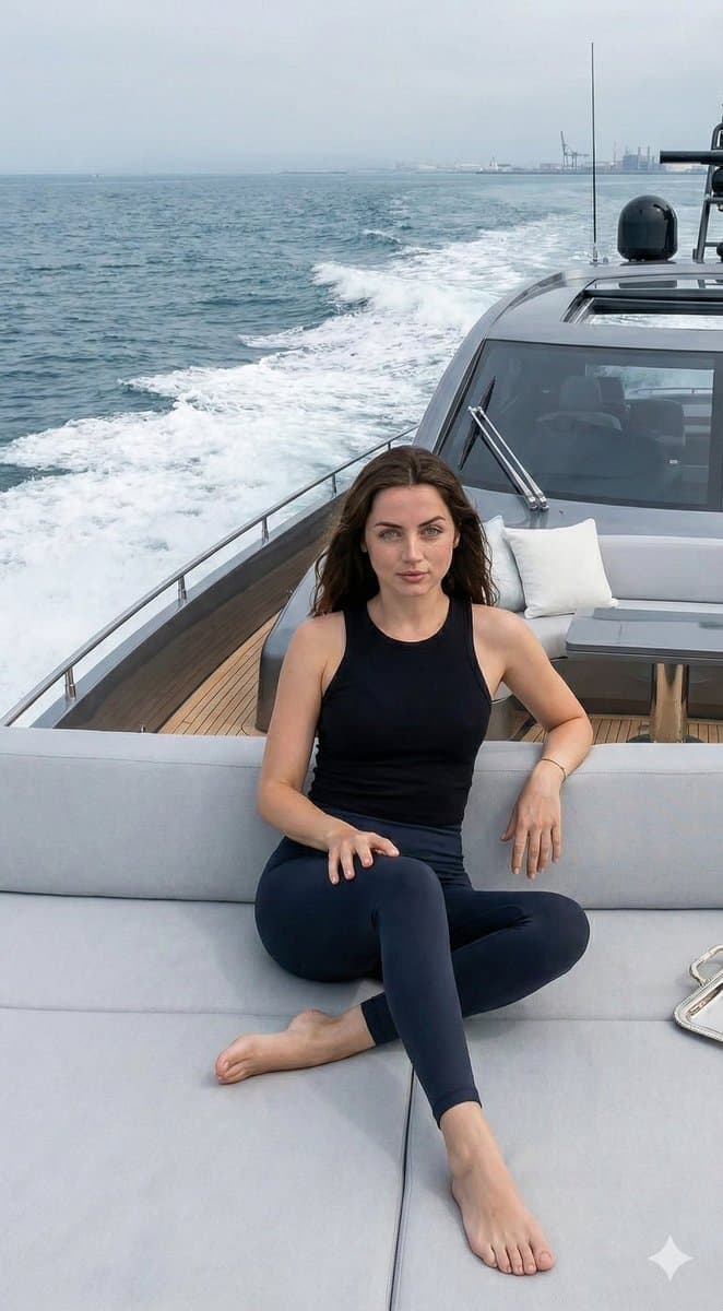 Luxury Yacht Lifestyle Photography with Ana de Armas — example 2