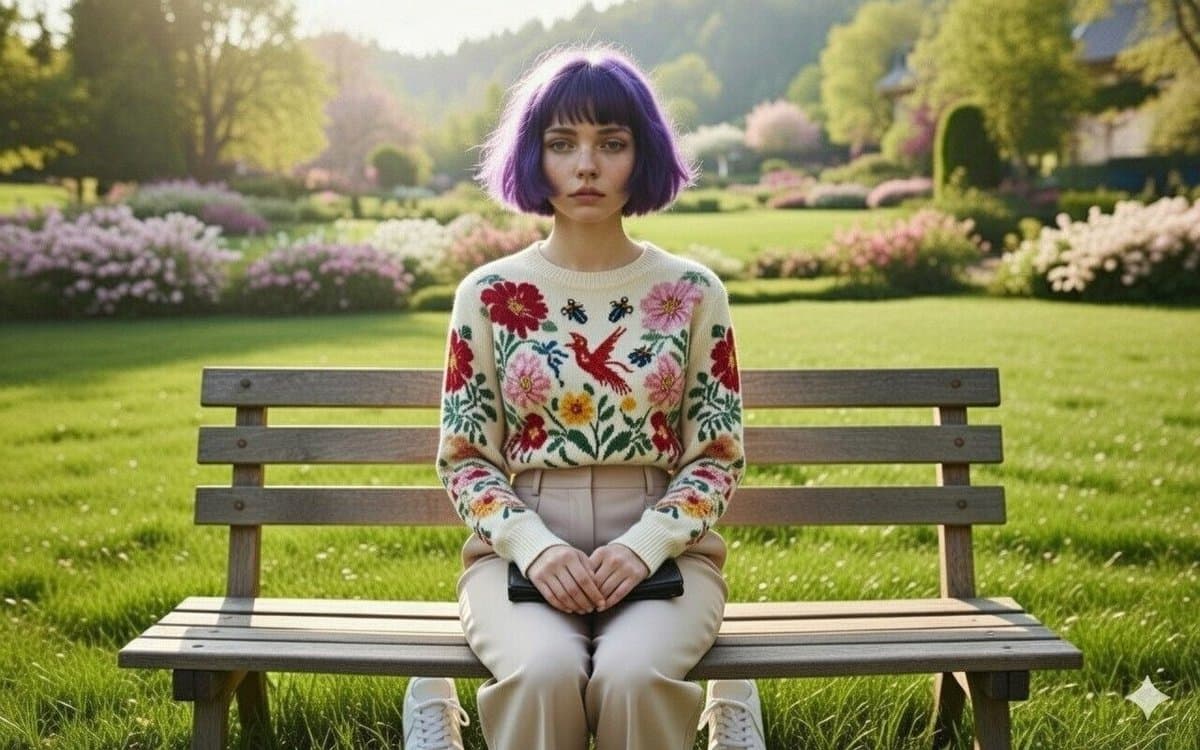 Wareen - The Girl in the Purple Bob — example 1